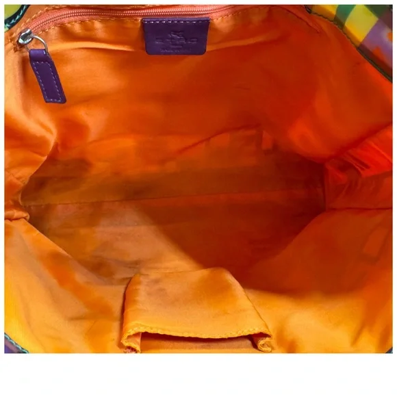 Colorful ETRO Women's Tote Bag Rare! - Picture 7 of 9